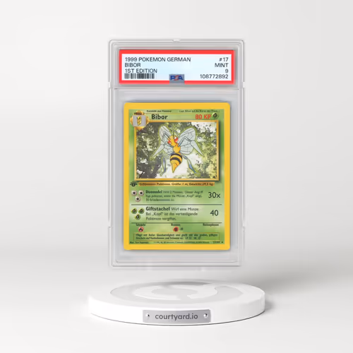 1999 Pokémon #17 Bibor - 1st Edition (PSA 9 MINT)