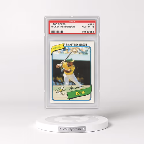 1980 Topps #482 Rickey Henderson (PSA 8 NM-MT)