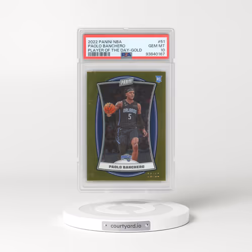 2022 Panini NBA Player of the Day #51 Paolo Banchero - Gold (PSA 10 GEM MINT)