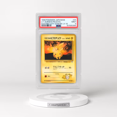 1998 Pokémon Kuchiba City Gym Deck #25 LT. Surge's Pikachu - LV.10 (PSA 9 MINT)