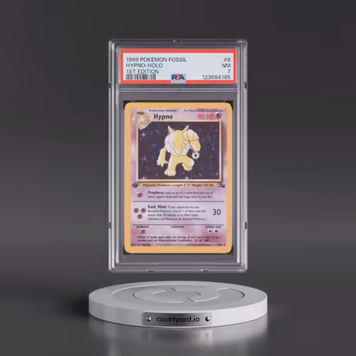 1999 Pokémon Fossil #8 Hypno - 1st Edition Holo (PSA 7 NM)