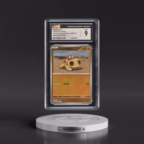 2025 Prismatic Evolutions - PRE EN #052/131 Hippopotas - Master Ball Holo (CGC 9 MINT)