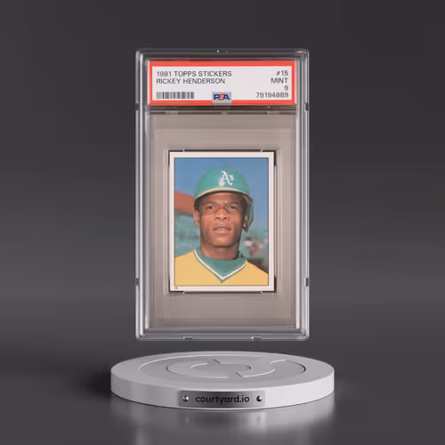 1981 Topps Stickers #15 Rickey Henderson (PSA 9 MINT)