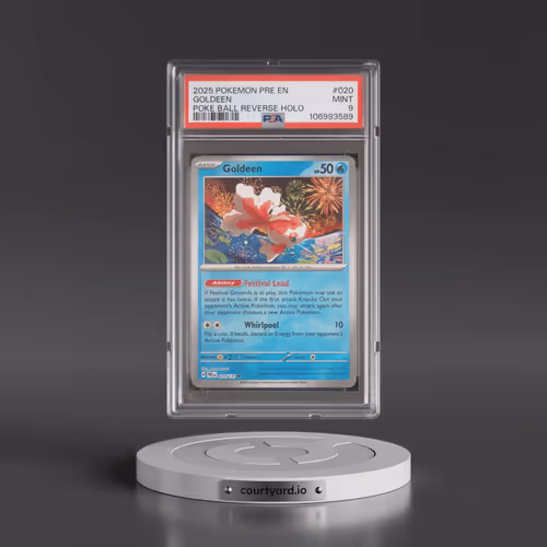 2025 Pokémon Pre EN-Prismatic Evolutions #020 Goldeen - Reverse Holo Poke Ball (PSA 9 MINT)