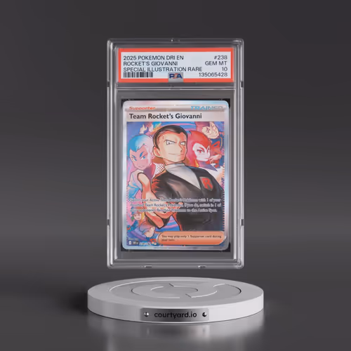 2025 Pokémon Dri EN-Destined Rivals #238 Team Rocket's Giovanni - Special Illustration Rare (PSA 10