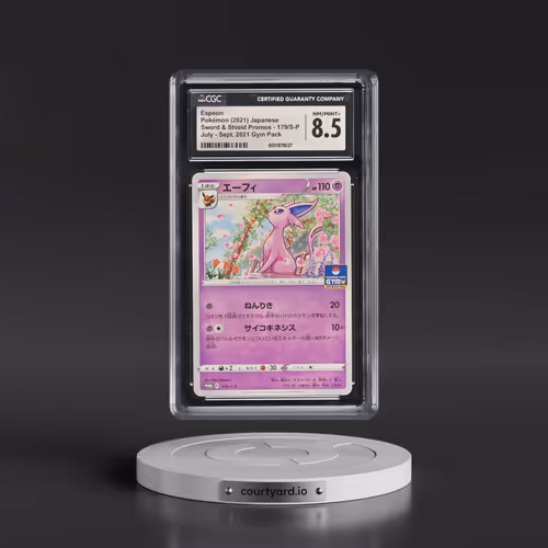 2019 Sword & Shield Promos #179/S-P Espeon - July - Sept. 2021 Gym Pack (CGC 8.5 NM-MT+)