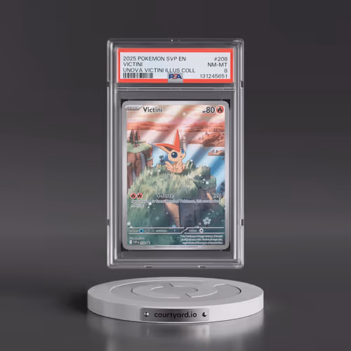 2025 Pokémon Svp EN-SV Black Star Promo #208 Victini - Unova Victini Illustration Collection (PSA 8
