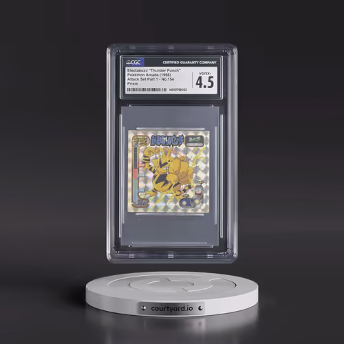 1998 Seal Retsuden Technique (1998 Amada)(1st Gen.) #154 Electabuzz - Thunder Punch - Prism (CGC 4.5