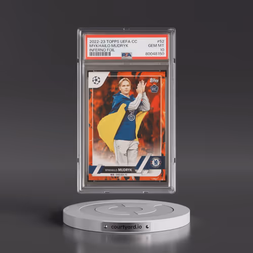 2022 Topps UEFA Club Competitions #52 Mykhailo Mudryk - Inferno Foil (PSA 10 GEM MINT)