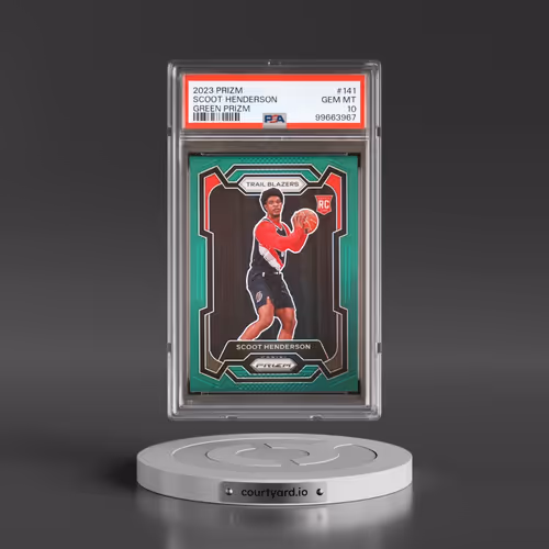 2023 Panini Prizm #141 Scoot Henderson - Green Prizm (PSA 10 GEM MINT)