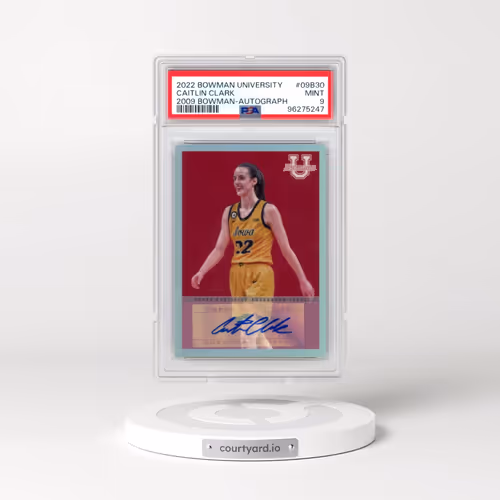 2022 Bowman Chrome University 2009 Bowman #09B30 Caitlin Clark - Autograph (PSA 9 MINT)