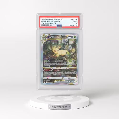 2023 Pokémon Sword and Shield Crown Zenith #GG35 Leafeon Vstar - Full Art (PSA 9 MINT)