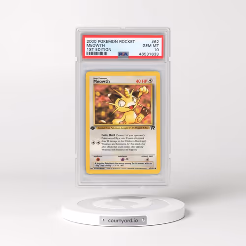 2000 Pokémon Rocket #62 Meowth - 1st Edition (PSA 10 GEM MINT)