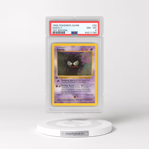 1999 Pokémon Game #50 Gastly - 1st Edition (PSA 8 NM-MT)