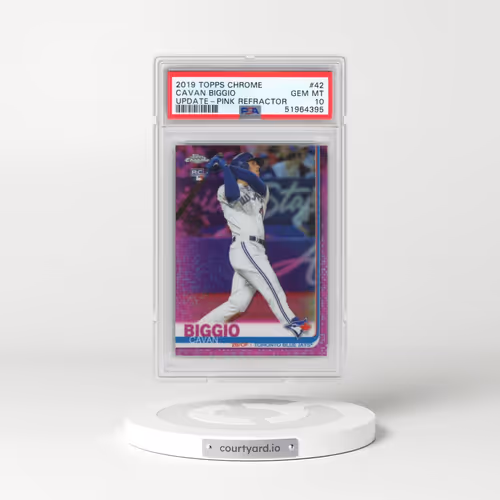 2019 Topps Chrome Update #42 Cavan Biggio - Pink Refractor (PSA 10 GEM MINT)