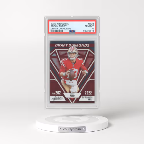 2023 Panini Absolute Draft Diamonds #DD2 Brock Purdy (PSA 10 GEM MINT)