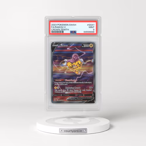 2023 Pokémon Sword and Shield Crown Zenith #GG41 Raikou V - Holo Full Art (PSA 9 MINT)