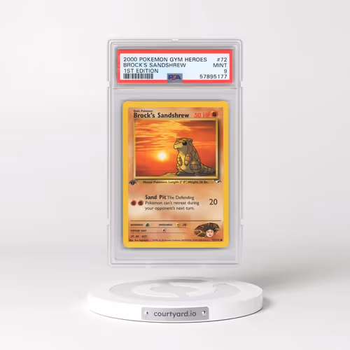 2000 Pokémon Gym Heroes #72 Brock's Sandshrew - 1st Edition (PSA 9 MINT)