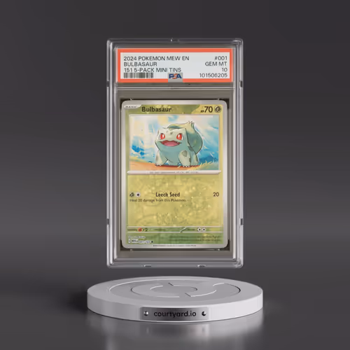2024 Pokémon Mew EN-151 #001 Bulbasaur - 151 5-Pack Mini Tins (PSA 10 GEM MINT)