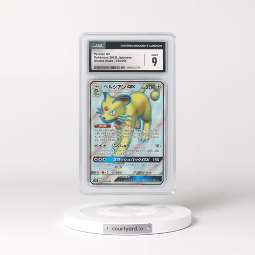 2019 Japanese Double Blaze #104 Persian GX - Full Art Holo (CGC 9 MINT)