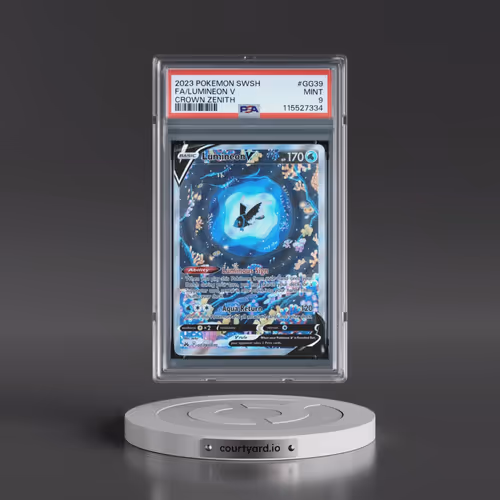 2023 Pokémon Sword and Shield Crown Zenith #GG39 Lumineon V - Holo Full Art (PSA 9 MINT)