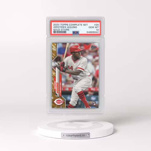 2020 Topps Complete Set #20 Aristides Aquino - Gold Stars (PSA 10 GEM MINT)