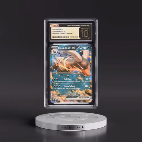 2023 Pokémon Obf EN-Obsidian Flames #134 Houndoom EX - Holo (CGC 10 PRISTINE)