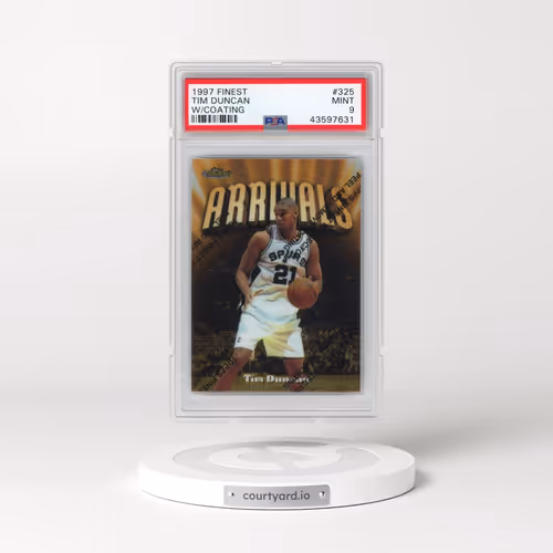 1997 Finest #325 Tim Duncan - w/Coating (PSA 9 MINT)