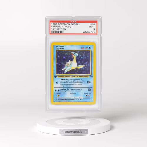 1999 Fossil #10 Lapras - 1st Edition Holo (PSA 9 MINT)