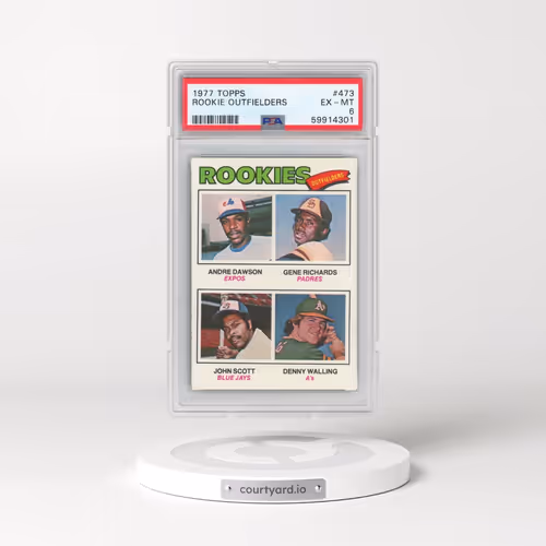 1977 Topps #473 Rookie Outfielders (PSA 6 EX-MT)
