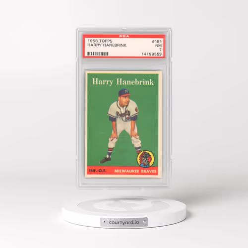 1958 Topps #454 Harry Hanebrink (PSA 7 NM)