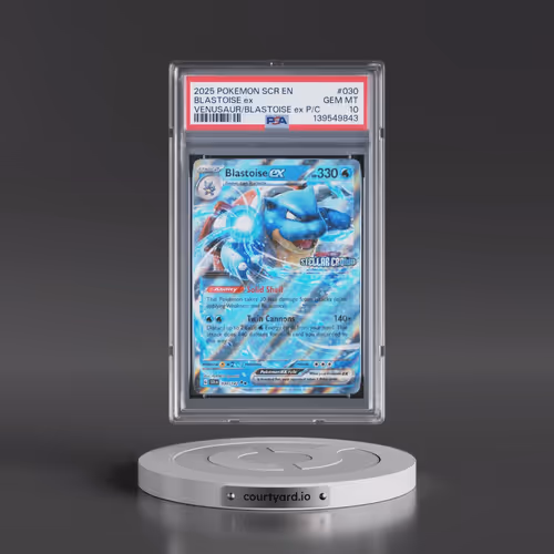 2025 Pokémon Scr EN-Stellar Crown #030 Blastoise EX - Holo Venusaur EX & Blastoise EX Premium Collec