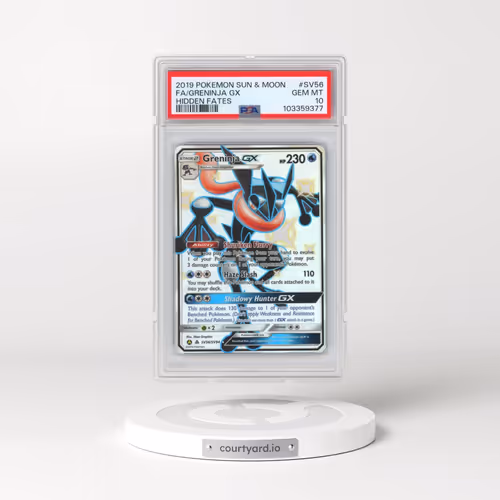 2019 Pokémon Sun & Moon Hidden Fates #SV56 Greninja GX - Holo Full Art (PSA 10 GEM MINT)