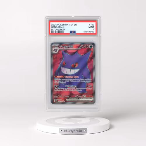 2024 Pokémon Tef EN-Temporal Forces #193 Gengar EX - Holo Ultra Rare (PSA 9 MINT)
