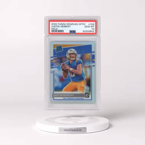 2020 Panini Donruss Optic #153 Justin Herbert - Holo (PSA 10 GEM MINT)