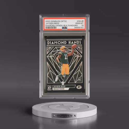 2023 Panini Donruss Optic Diamond Hands #DHJR Jayden Reed - Black Pandora (PSA 10 GEM MINT)