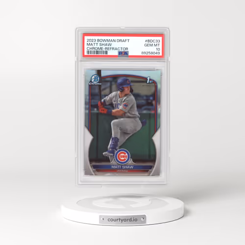 2023 Bowman Draft #BDC33 Matt Shaw - Chrome-Refractor (PSA 10 GEM MINT)