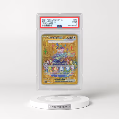 2024 Pokémon Scr EN-Stellar Crown #173 Terapagos EX - Holo Hyper Rare (PSA 9 MINT)