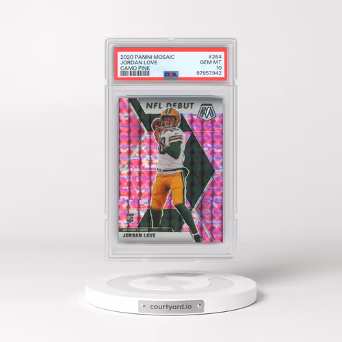 2020 Panini Mosaic #264 Jordan Love - Camo Pink (PSA 10 GEM MINT)