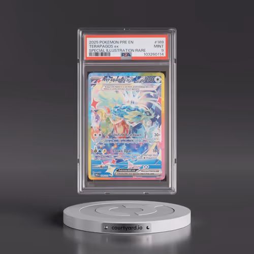2025 Pokémon Pre EN-Prismatic Evolutions #169 Terapagos EX - Holo Special Illustration Rare (PSA 9 M
