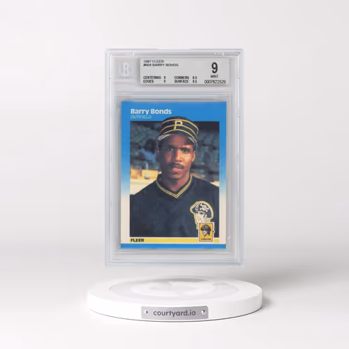 1987 Fleer #604 Barry Bonds (BGS 9 MINT)