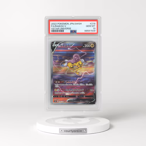 2022 Pokémon Sword & Shield Vstar Universe #218 Raikou V - Holo Full Art (PSA 10 GEM MINT)