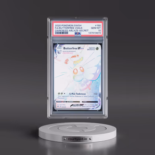 2020 Pokémon Sword & Shield Darkness Ablaze #190 Butterfree Vmax - Full Art Secret (PSA 10 GEM MINT)