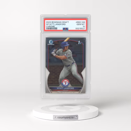 2023 Bowman Draft #BDC106 Wyatt Langford - Chrome (PSA 10 GEM MINT)
