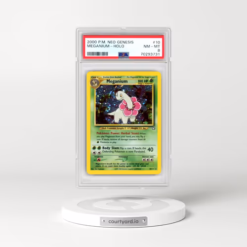 2000 Pokémon Neo Genesis #10 Meganium - Holo (PSA 8 NM-MT)