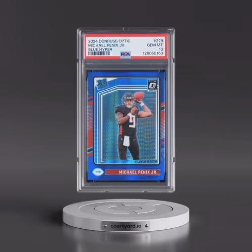 2024 Panini Donruss Optic #279 Michael Penix Jr. - Blue Hyper (PSA 10 GEM MINT)