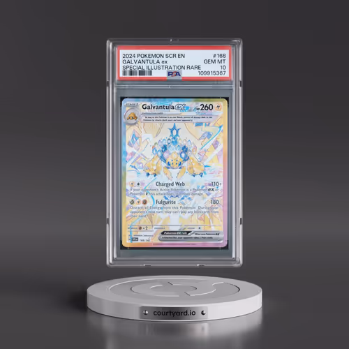 2024 Pokémon Scr EN-Stellar Crown #168 Galvantula EX - Holo Special Illustration Rare (PSA 10 GEM MI