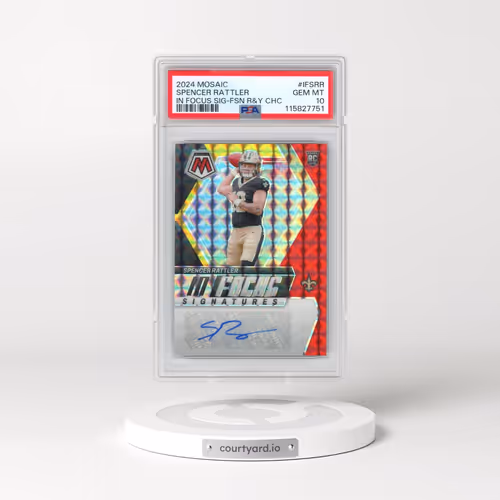 2024 Panini Mosaic in Focus Signatures #IFSRR Spencer Rattler - Fusion Red & Yellow Choice (PSA 10 G