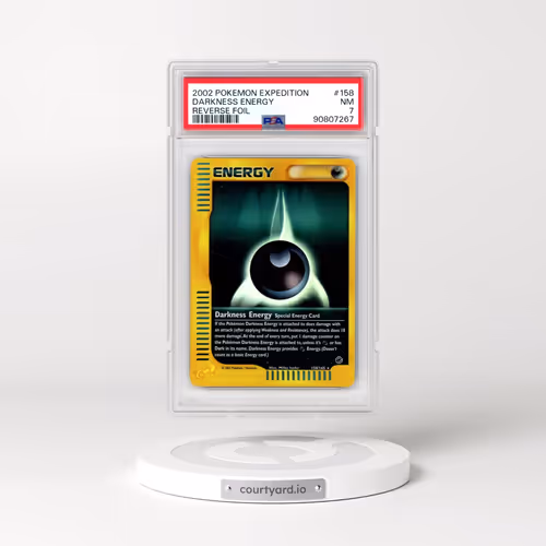2002 Pokémon Expedition #158 Darkness Energy - Reverse Foil (PSA 7 NM)