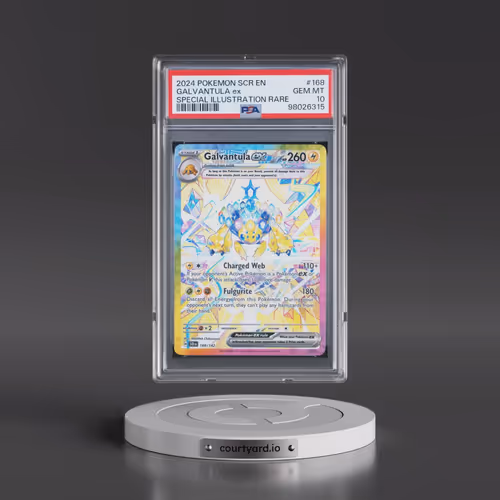 2024 Pokémon Scr EN-Stellar Crown #168 Galvantula EX - Holo Special Illustration Rare (PSA 10 GEM MI